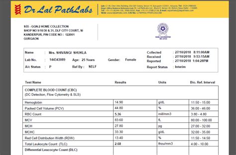 online report dr lal pathlabs